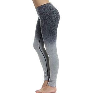 Ombre leggings with wide elastic waistband